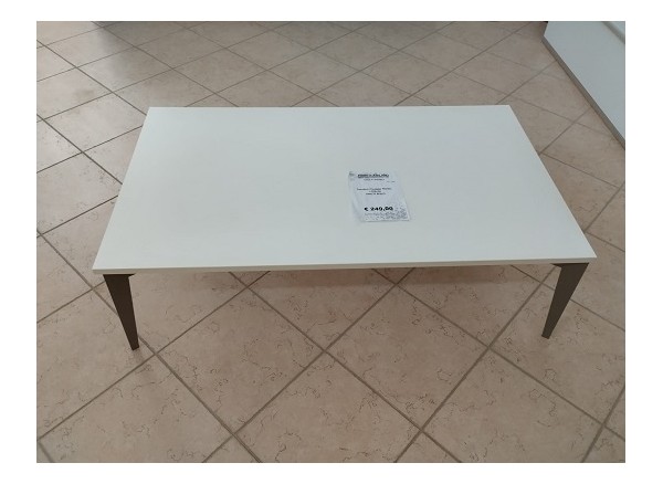 Tavolino modello Nordic L120x70 top bianco, gambe grigioUNICO PEZZO